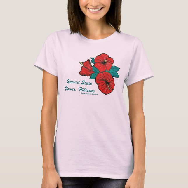Fleur d'état d'Hawaï, T-shirt de ketmie (Devant)