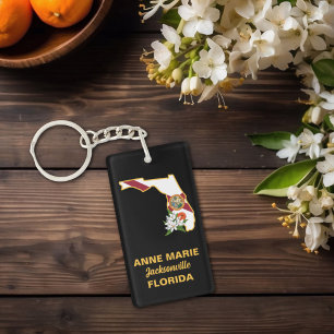 Fleur d'état Floride personnalisée Fleur Orange Bl