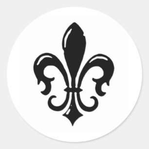 Fleur Di Lis Designs Runder Aufkleber
