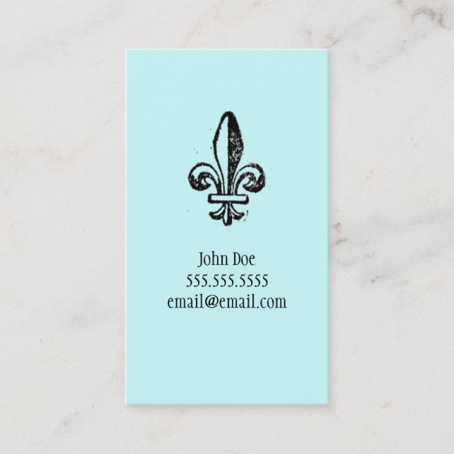 Fleur di Lis Telefonkarte Telefonnummerkarte (Vorderseite)