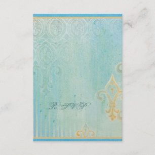 Fleur di Lys Damask 2 - Carte de réponse RSVP de m