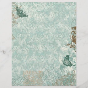 Fleur di Lys Damask - Papeterie & Recettes feuille