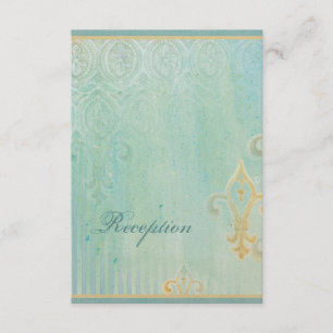 Fleur di Lys Damast 2 - Hochzeit Antwortkarte Begleitkarte