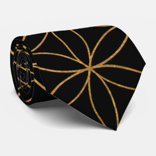 Fleur d'or de la vie Cravate de géométrie sacrée