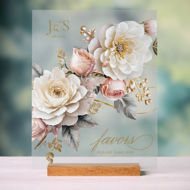 Fleur Drama Faveurs Mariage Frosted ID1022 (Neutre)