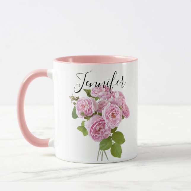 Fleur du mois de naissance - Juin mug personnalisé (Gauche)