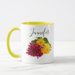 Fleur du mois de naissance - Novembre mug personna