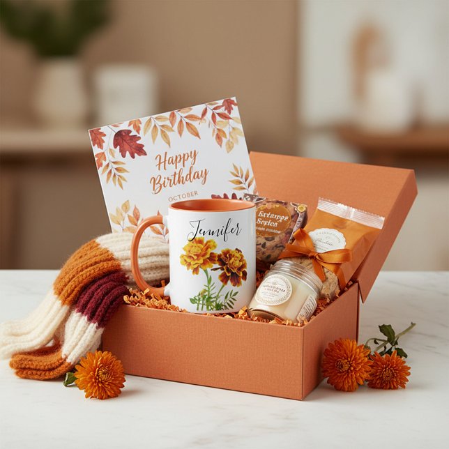 Fleur du mois de naissance-Octobre tasse personnal (Créateur téléchargé)