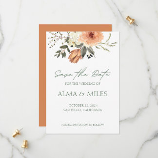 Fleur en terre cuite Save The Date