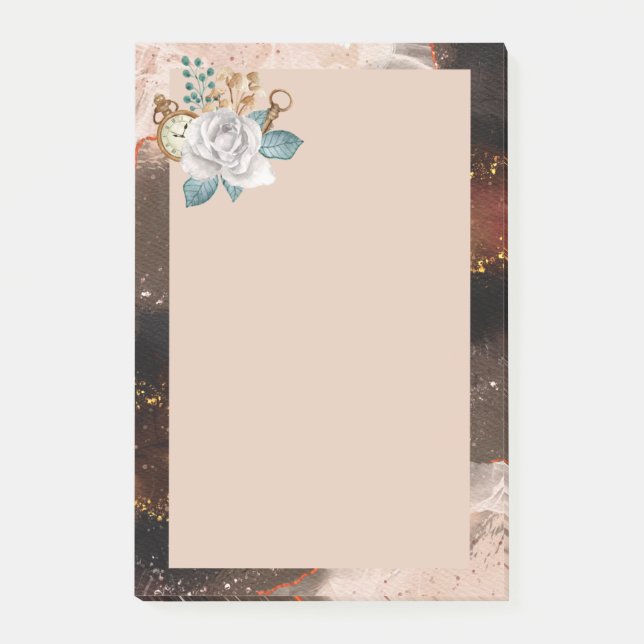 Fleur et Granite Post-it Notes (Devant)