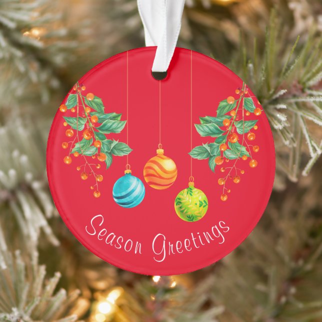 Fleur Et Ornements De Noël (Arbre)