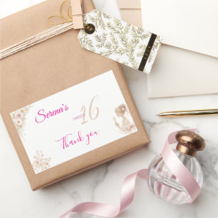 Fleur Étiquette de Cadeau d'Anniversaire Douce Rêv