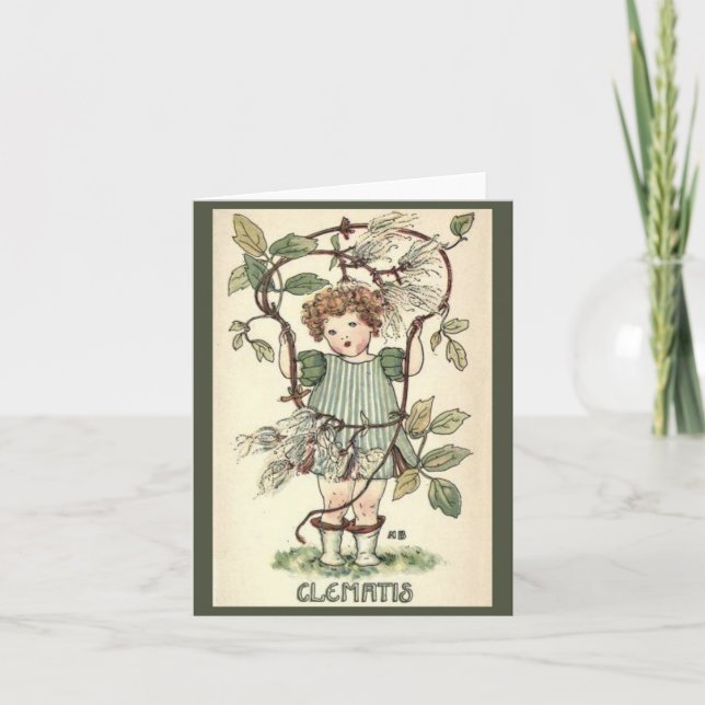 Fleur Fairy Gardeners Plier Carte de note (Devant)
