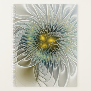 Fleur Fantastique Argent Doré Art Abstrait Fractal