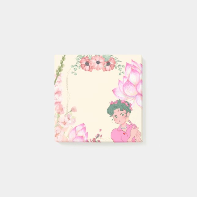 Fleur Fille 5 Post-it (Devant)