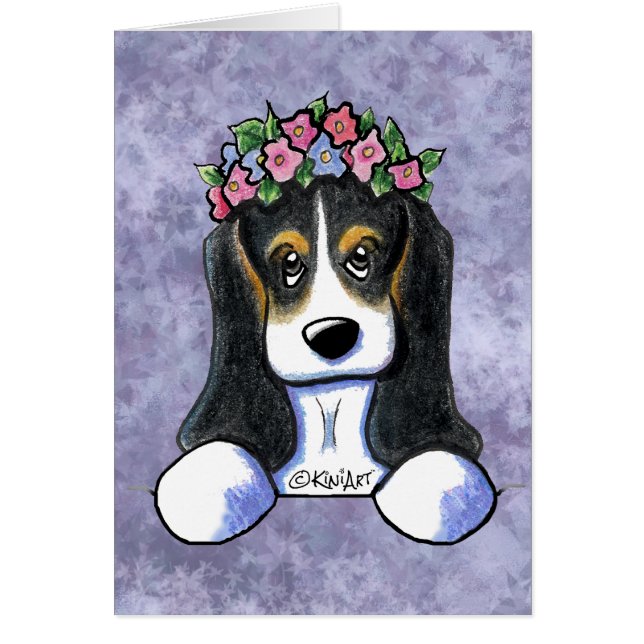 Fleur fille Basset Hound (Devant)