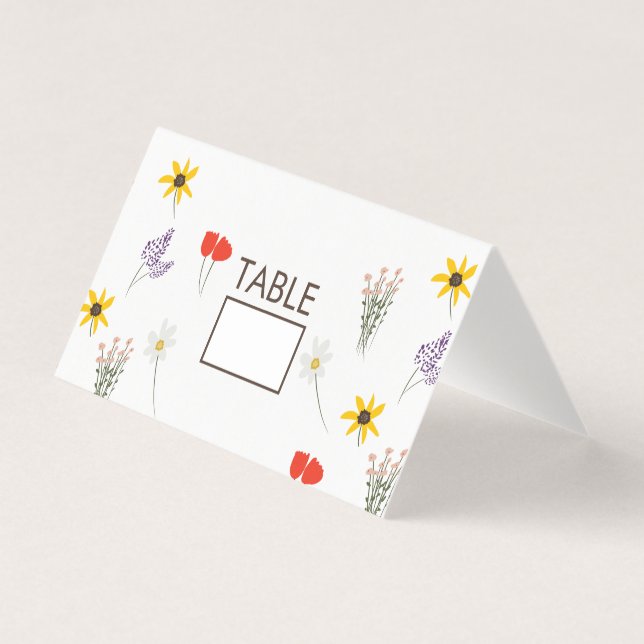 Fleur Fleur Fleur Fleur Fête Des Cartes De Table D (Front)