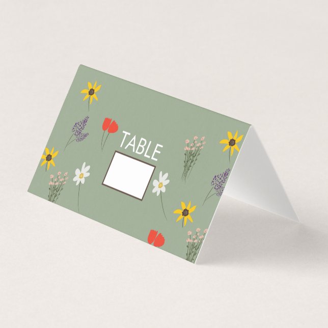 Fleur Fleur Fleur Fleur Fête Des Cartes De Table D (Front)