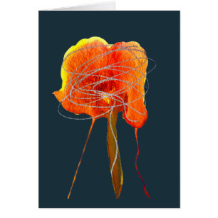 Fleur florale gribouillante Abstraite art moderne