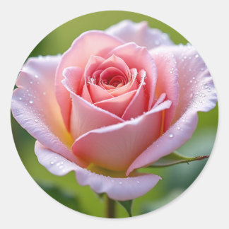 Fleur florissante - Sticker rond élégant pour Deco