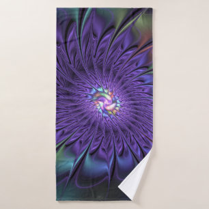 Fleur fractale Abstraite moderne et colorée tendan