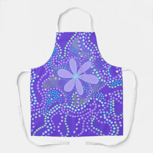 Fleur funky violet tablier