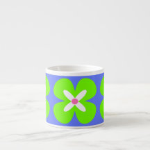 fleur graphique audacieuse CaféOlé 6oz. tasse de