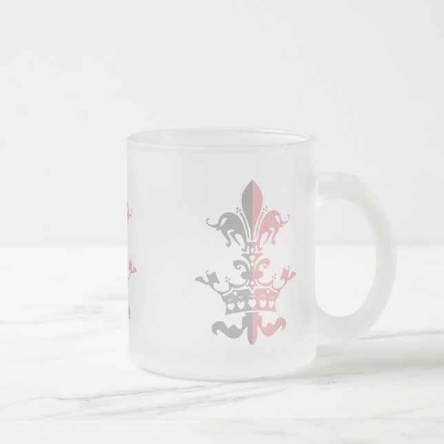 Fleur Herz-Krone - Rosa Mattglastasse (Rechts)