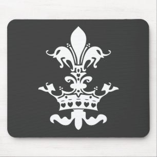 Fleur Herz-Krone - Schwarzes Mousepad