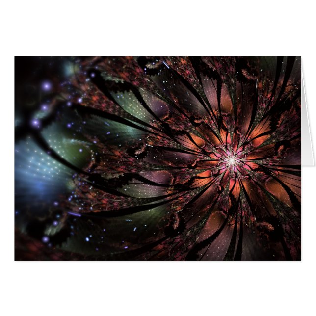 Fleur imaginaire fractale douce et tendresse (Devant Horizontal)