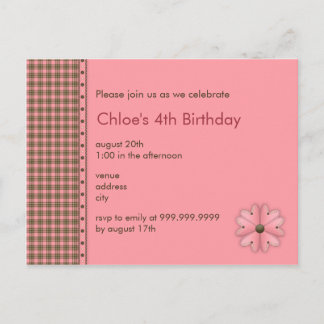 Fleur ・ Invitation d'anniversaire