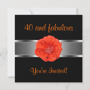 Fleur Invitation Orange Fabulous 40e