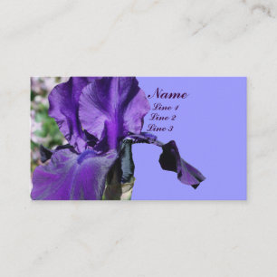 Fleur Iris violet vers le haut Carte de visite
