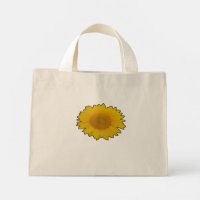 Fleur jaune biologique sur le sac