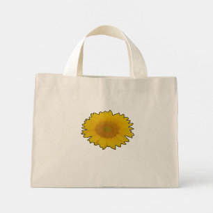 Fleur jaune biologique sur le sac