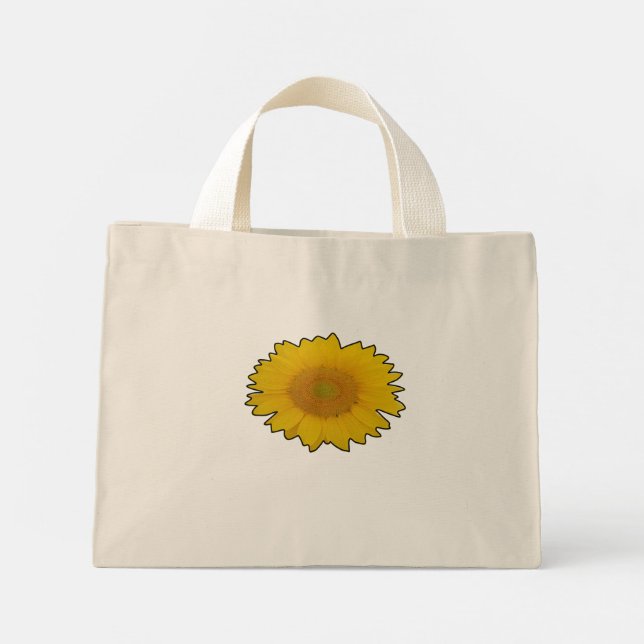 Fleur jaune biologique sur le sac (Dos)