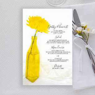 Fleur Jaune dans le menu Mariage Vase
