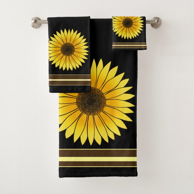 Fleur Jaune Double Tournesol Noir Arrière - plan (En situation)