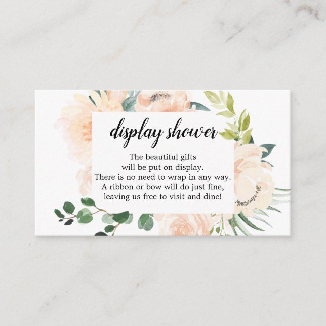 Fleur Jolie Floral Display Dusche Babyduschkarte Begleitkarte (Vorderseite)
