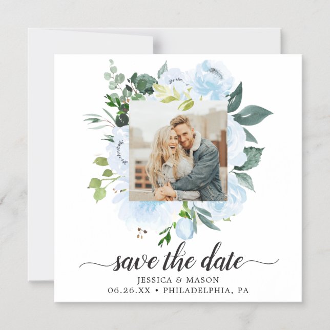Fleur Jolie Floral Wedding speichert die Datumsmag Magneteinladung (Vorderseite)