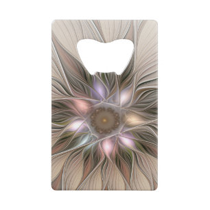 Fleur joyeuse Abstrait Beige Brun Floral Fractale