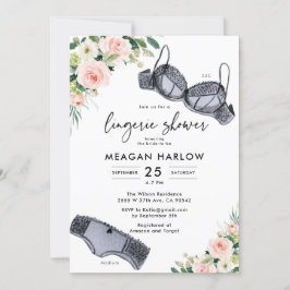 Fleur Lingerie Douche Lingerie Fête Invitation