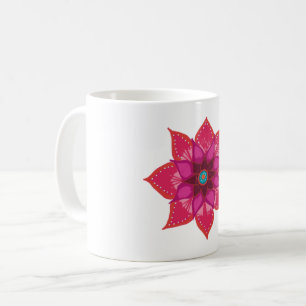 Fleur Mandala Blanc 325 Mug blanc classique