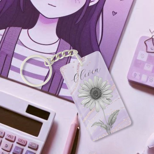 Fleur marguerite Délicate Personnalisée Lavande (Créateur téléchargé)