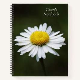 Fleur marguerite grand journal Carnet personnalisé