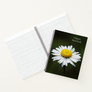 Fleur marguerite grand journal Carnet personnalisé