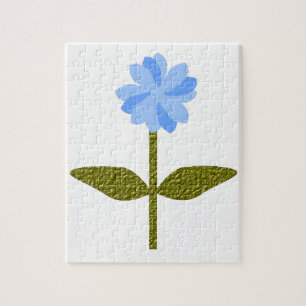 Fleur marguerite Joli Puzzle bleu