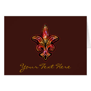 Fleur médiéval - rouge