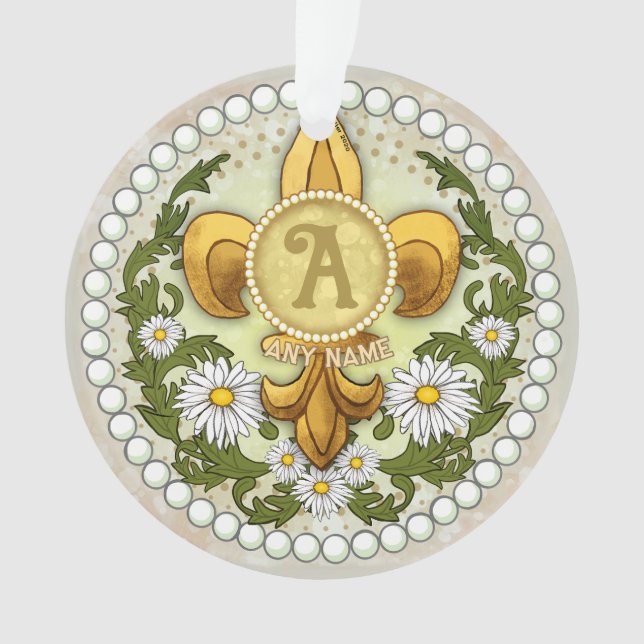 Fleur Monogramm  Ornament (Vorderseite)
