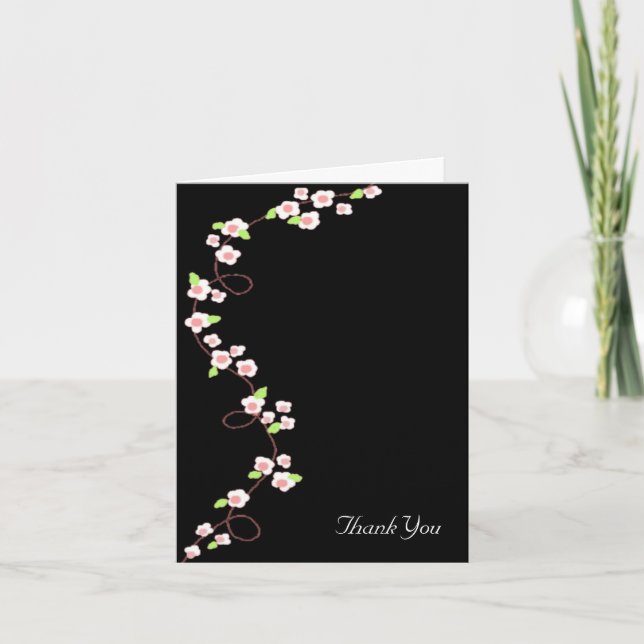Fleur noire et blanche Merci (Devant)